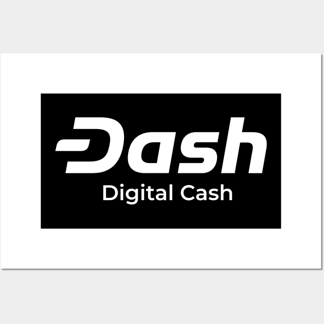 Dash Digital Cash - Cryptocurrency Logo Wall Art by dash